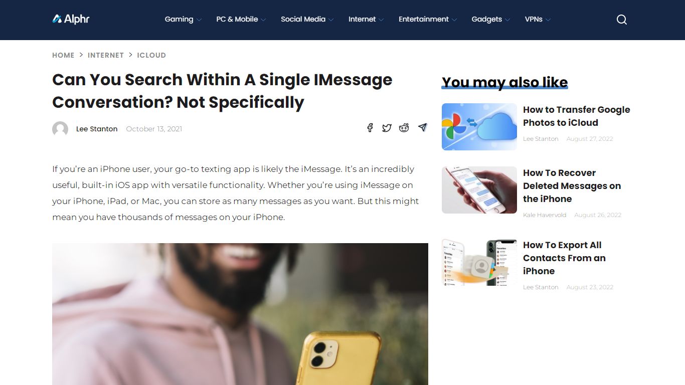 Can You Search Within a Single iMessage Conversation? Not ... - Alphr