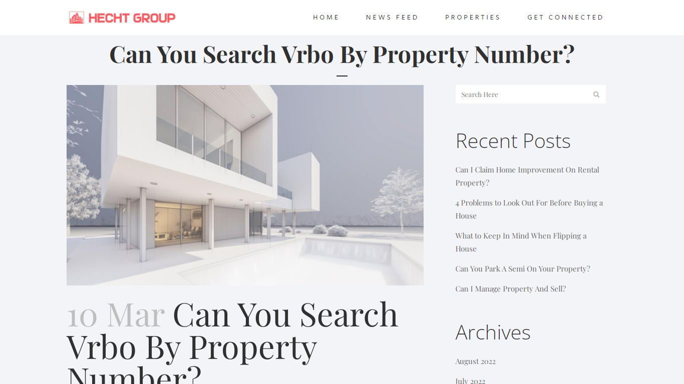Hecht Group | Can You Search Vrbo By Property Number?